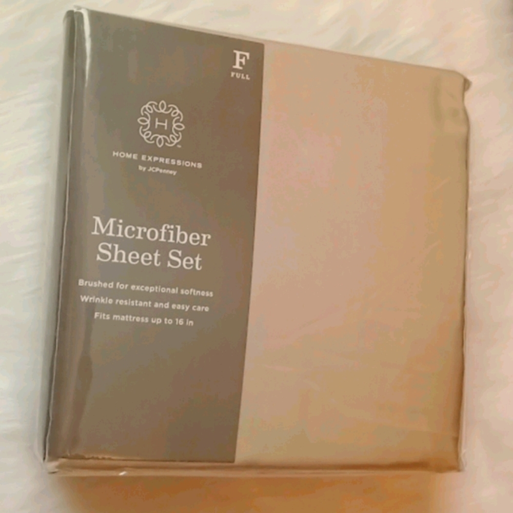 Tan JCPenney Home Expressions Microfiber Sheet Set